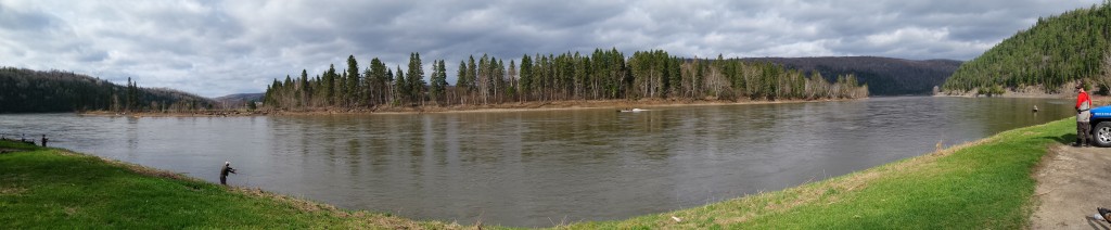 Rafting Ground - Restigouche. This river of large salmon has a grandeur that is fully evident to anyone standing on its banks. Photo Michelle Charest/ASF